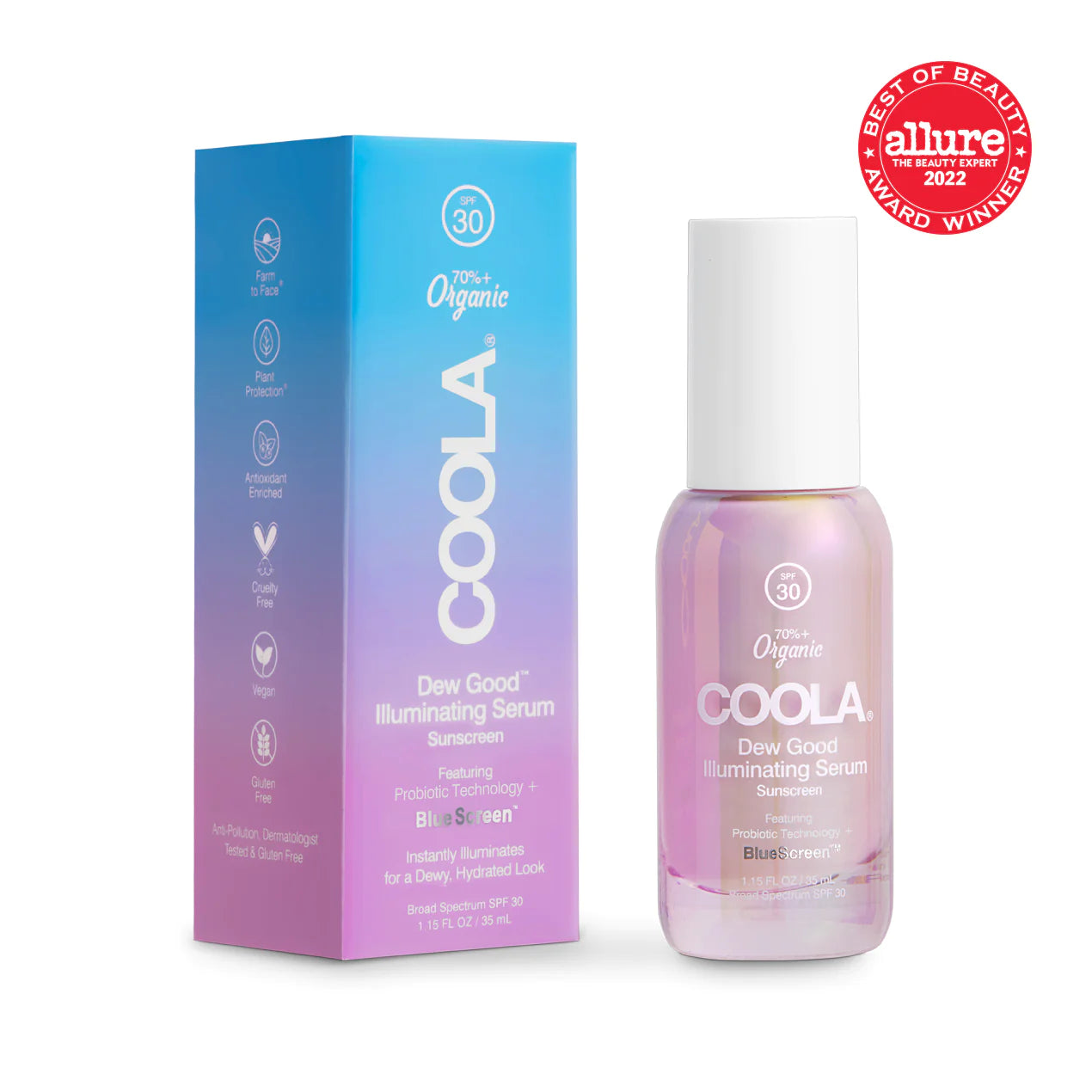 Dew Good Illuminating Serum Sunscreen with Probiotic Technology SPF 30